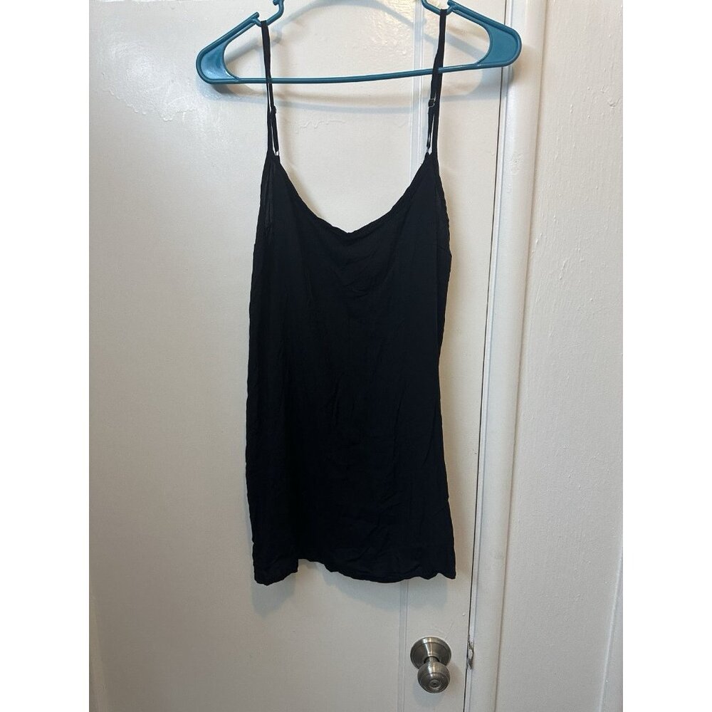Free‎ People Black Slip Top Womens XS Blouse Layering Cami Adjustable Straps